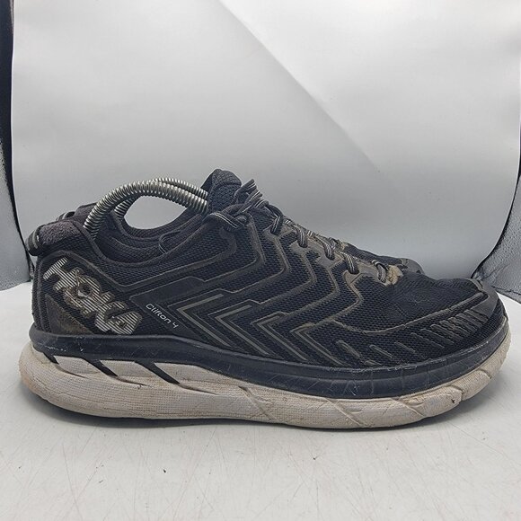 Hoka One One Clifton 4 Mens 10.5 Black White Athletic Shoes Running Walking - Picture 13 of 13